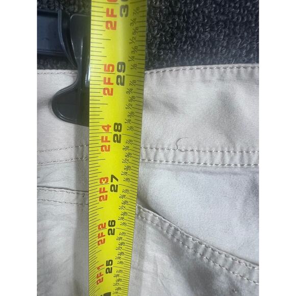 White House Black Market Khaki Cropped Cargo Pants Womens Size 8 Denim Mid Rise - Picture 6 of 8
